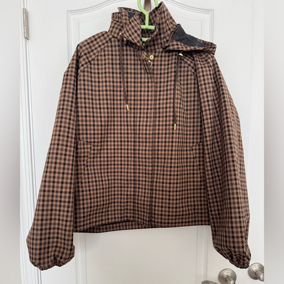 Barbour Jackets & Blazers - Like New Barbour Audrey Showerproof Jacket in Vicuña Gingham Check Size 12